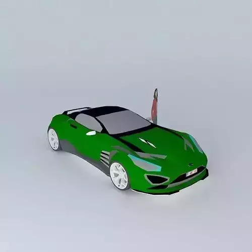 Green sport car  SLN NEG