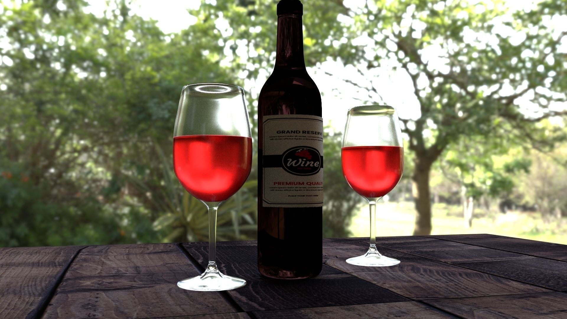 Cutlery set Low-poly 3D model_1