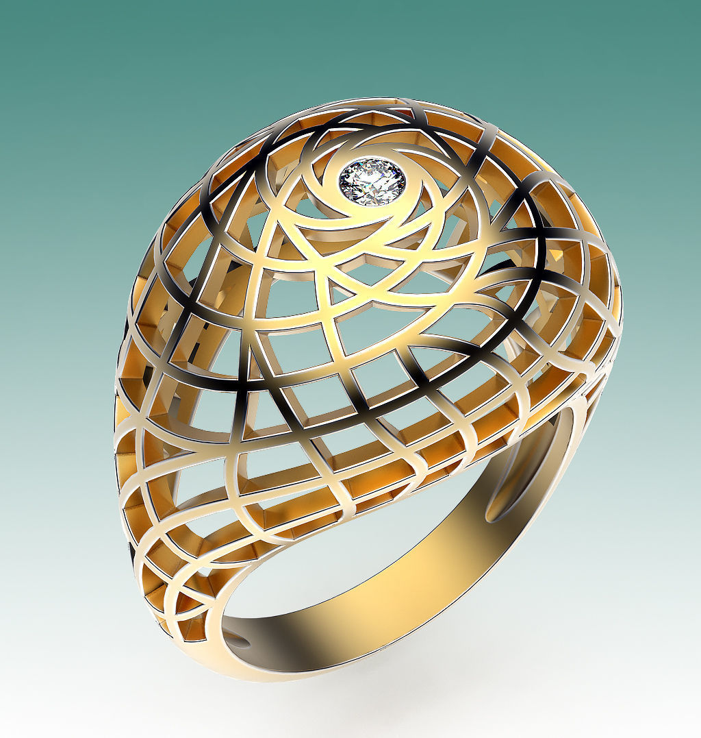 Ring Sphere Dome 3D print model_2