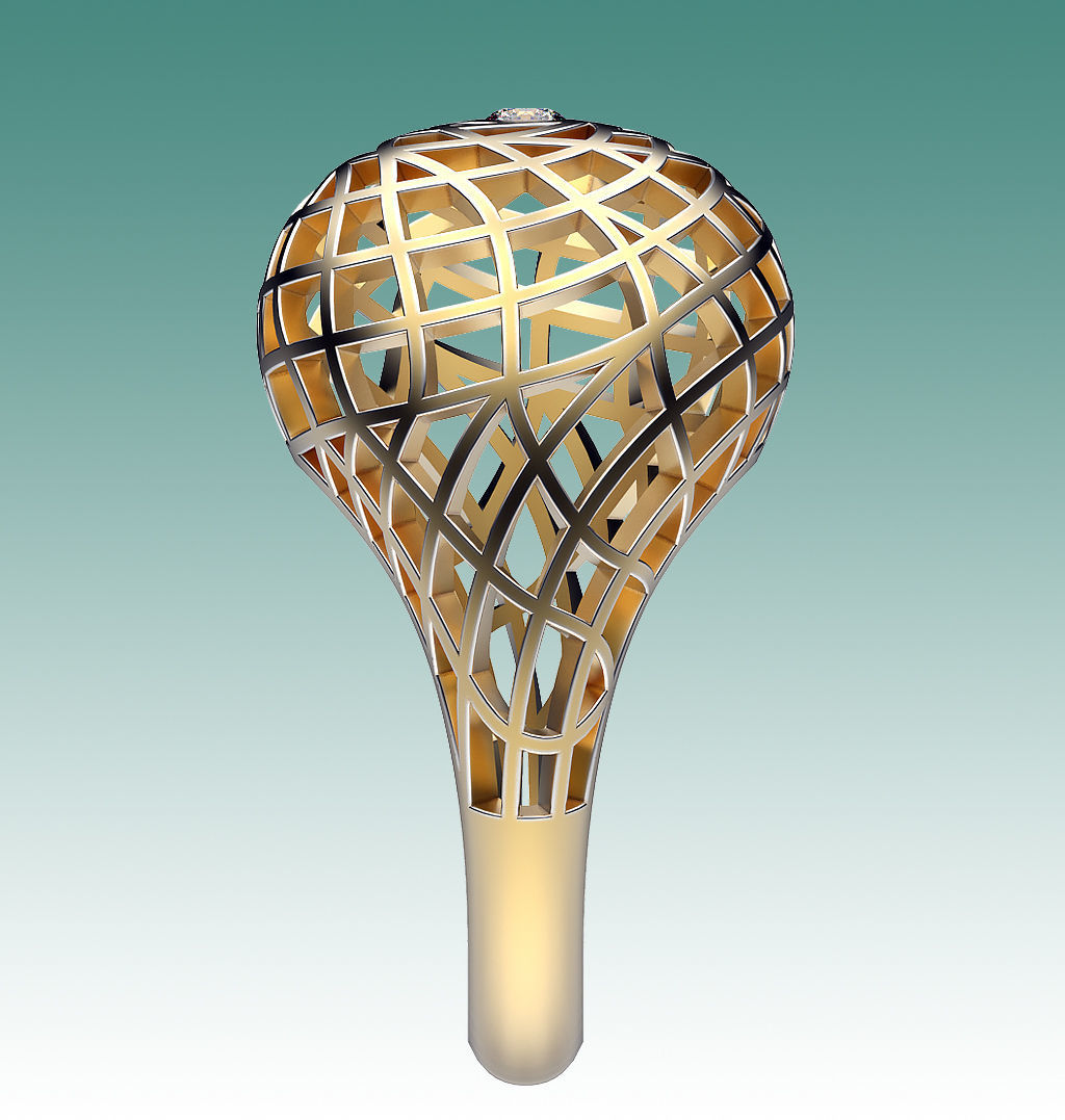 Ring Sphere Dome 3D print model_1