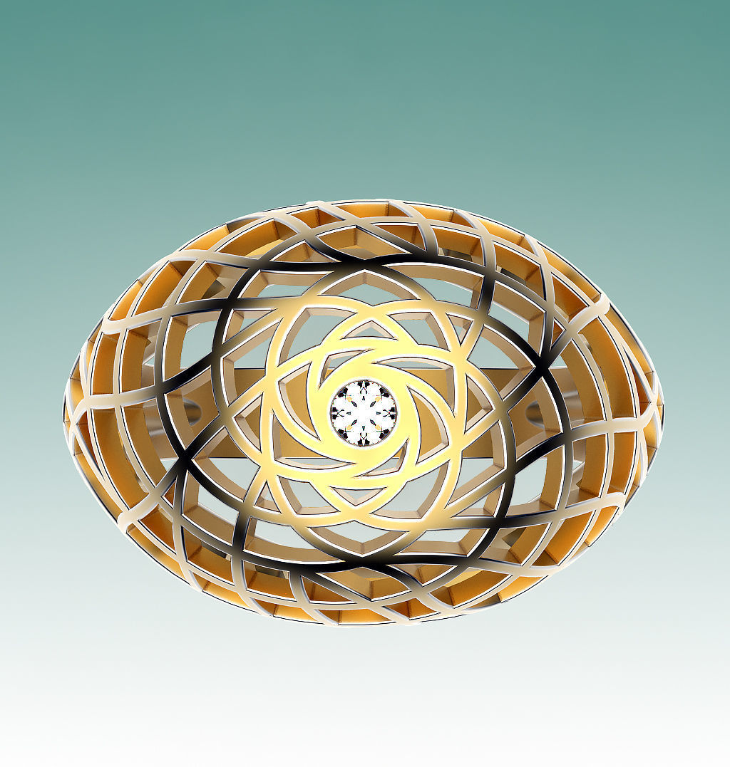 Ring Sphere Dome 3D print model_3