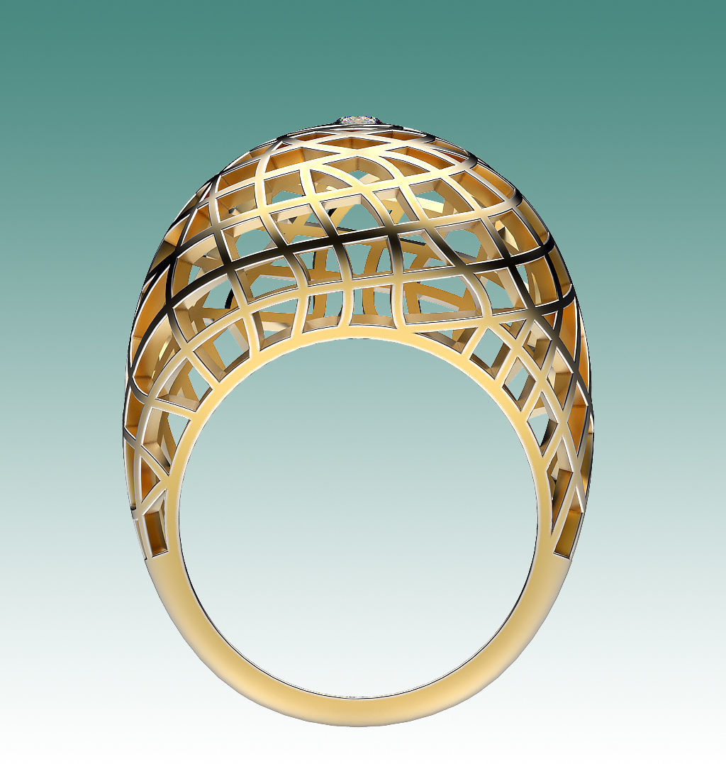 Ring Sphere Dome 3D print model_4