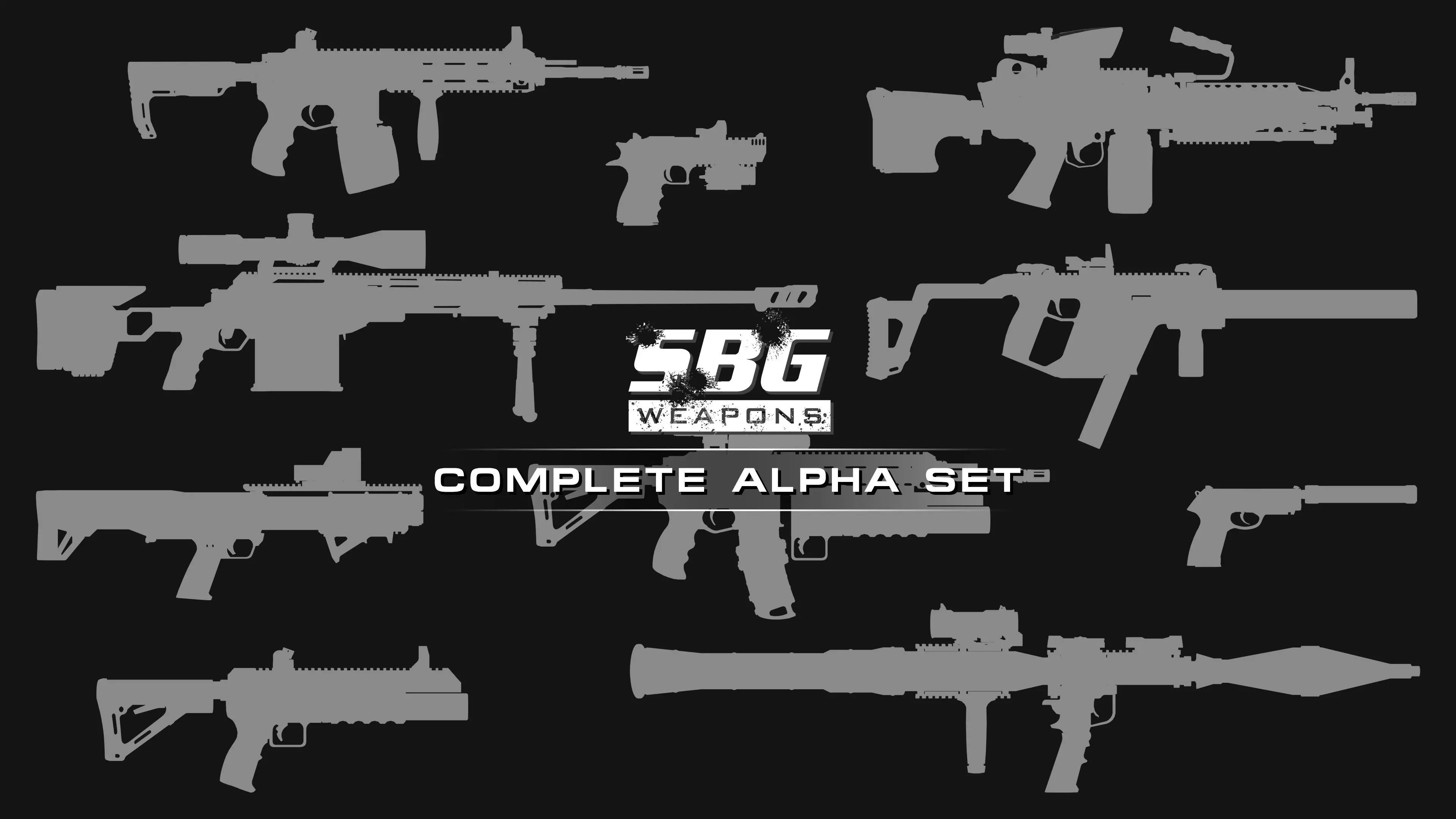 SBG Weapons - Complete Set Low-poly 3D model_0