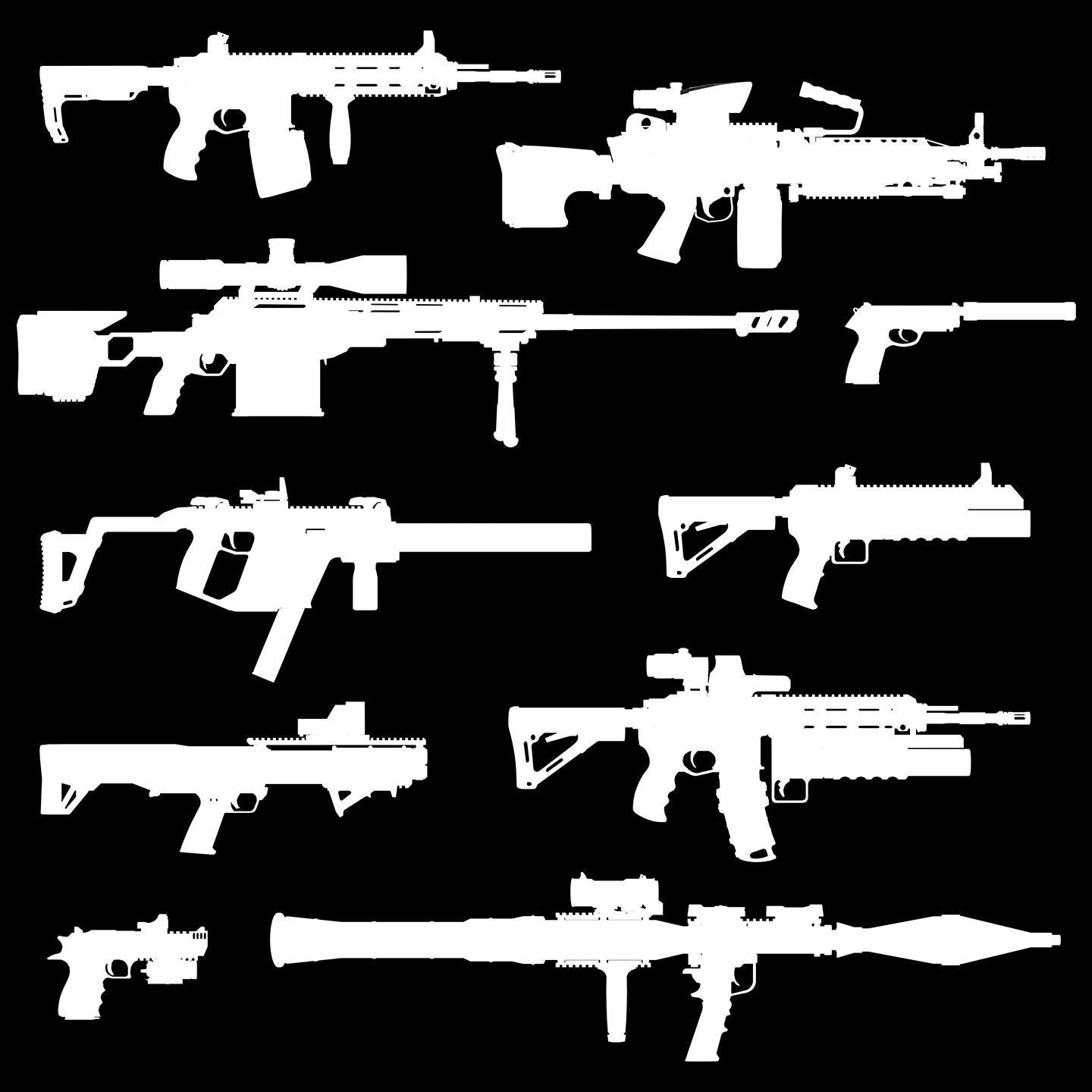 SBG Weapons - Complete Set Low-poly 3D model_11