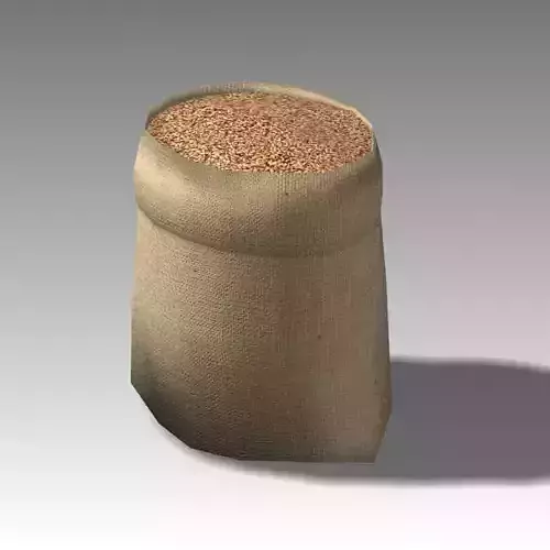 Bag 04 wheat bag Low-poly 3D model