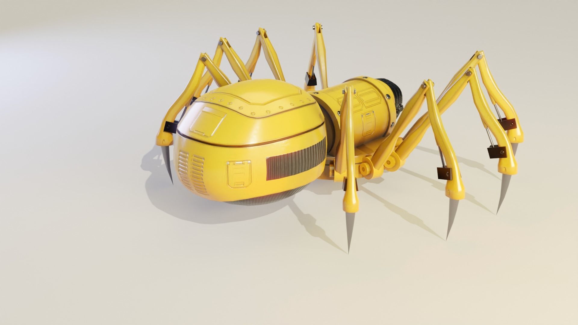 Mechanical Spider Low-poly 3D model_12