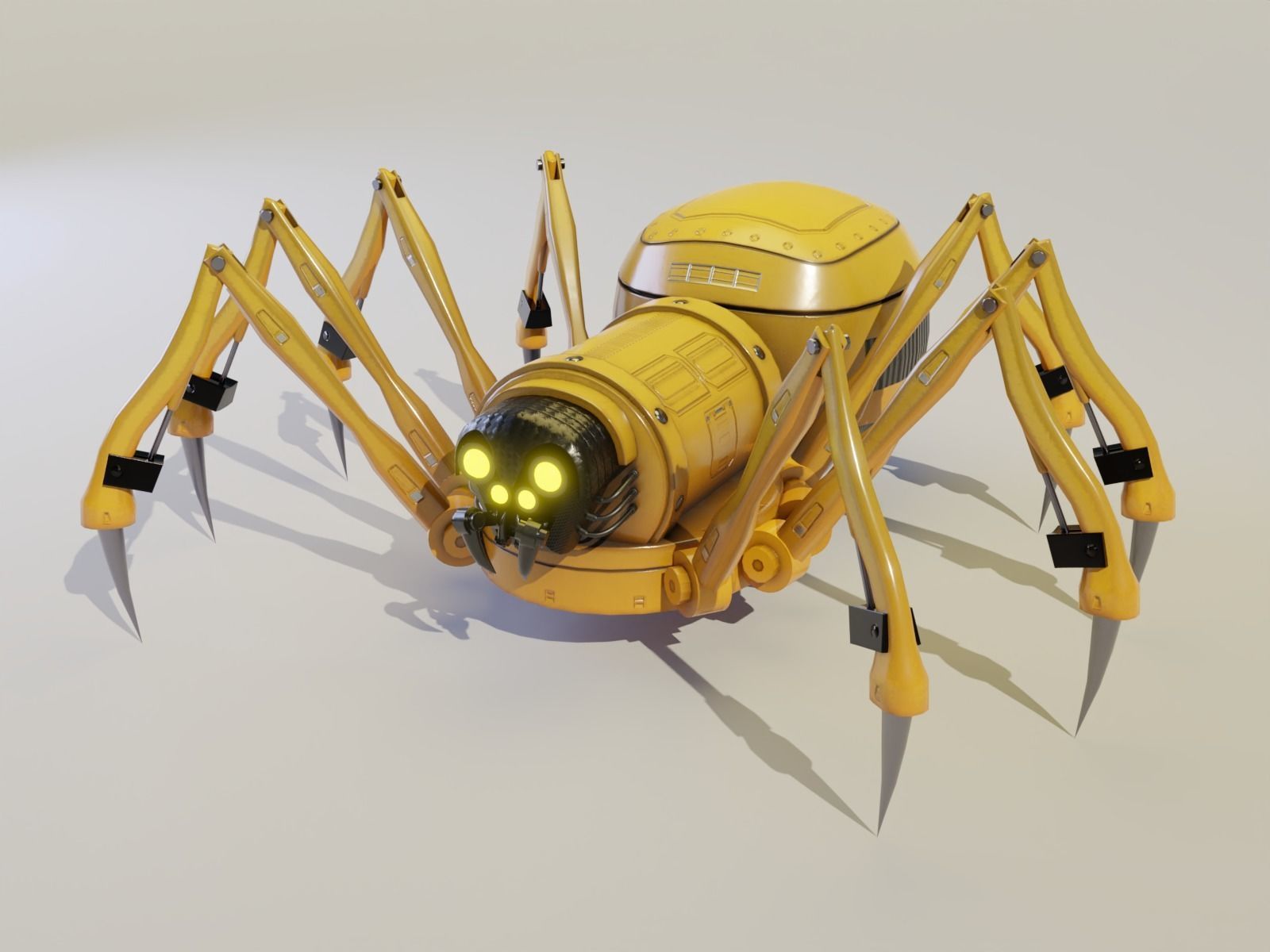 Mechanical Spider Low-poly 3D model_0