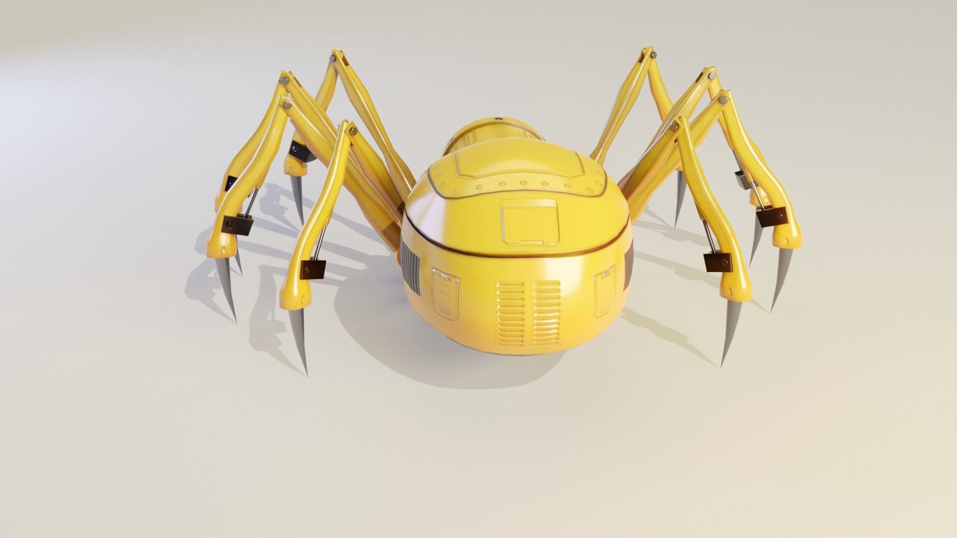 Mechanical Spider Low-poly 3D model_14