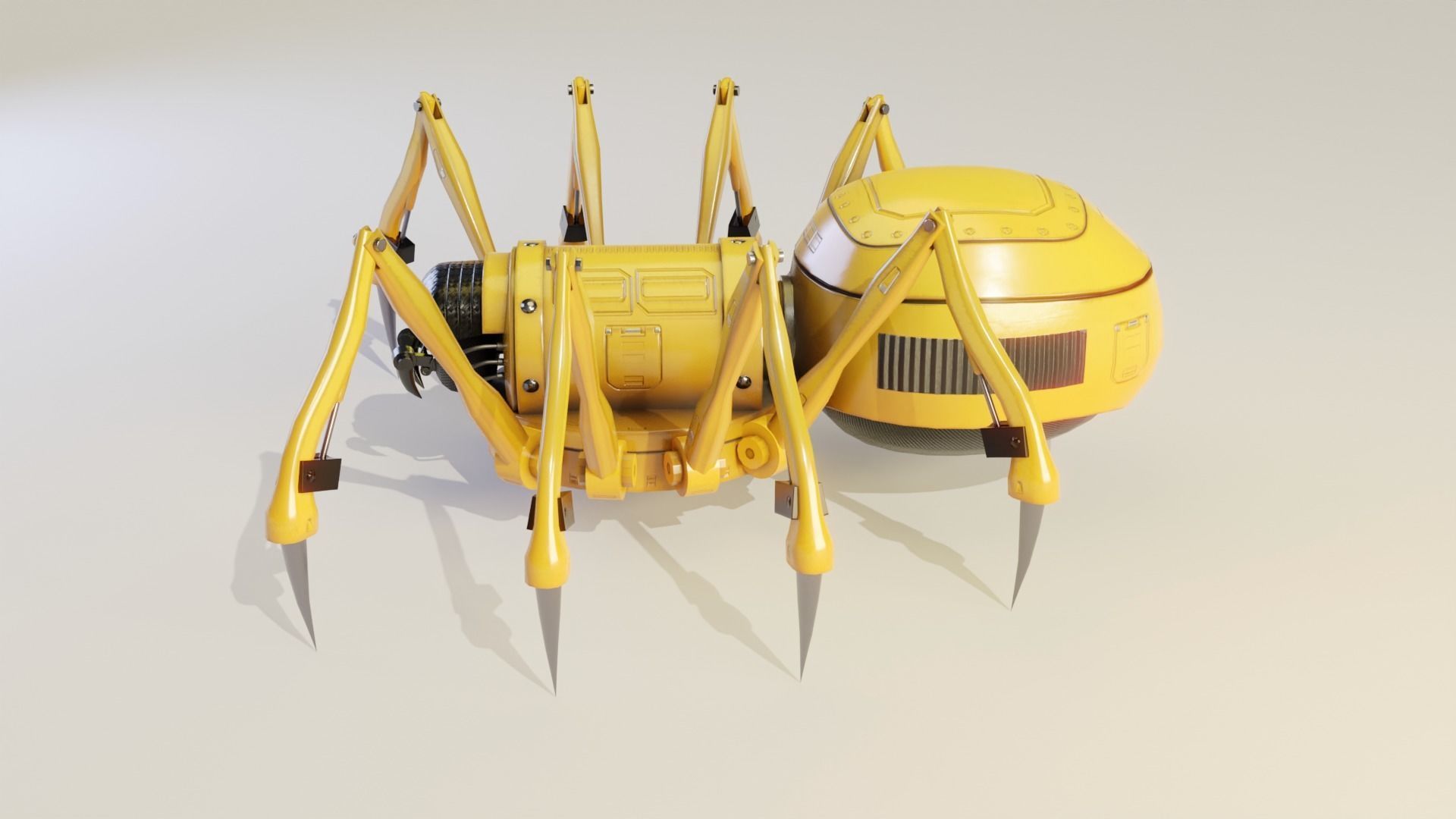 Mechanical Spider Low-poly 3D model_17