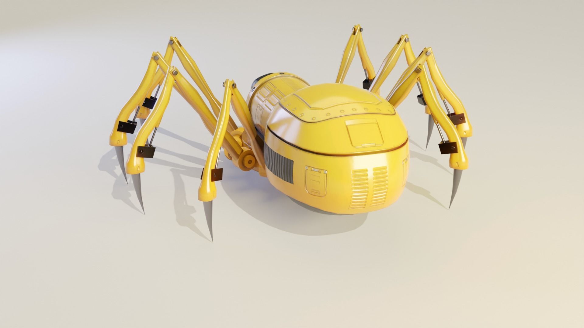 Mechanical Spider Low-poly 3D model_15