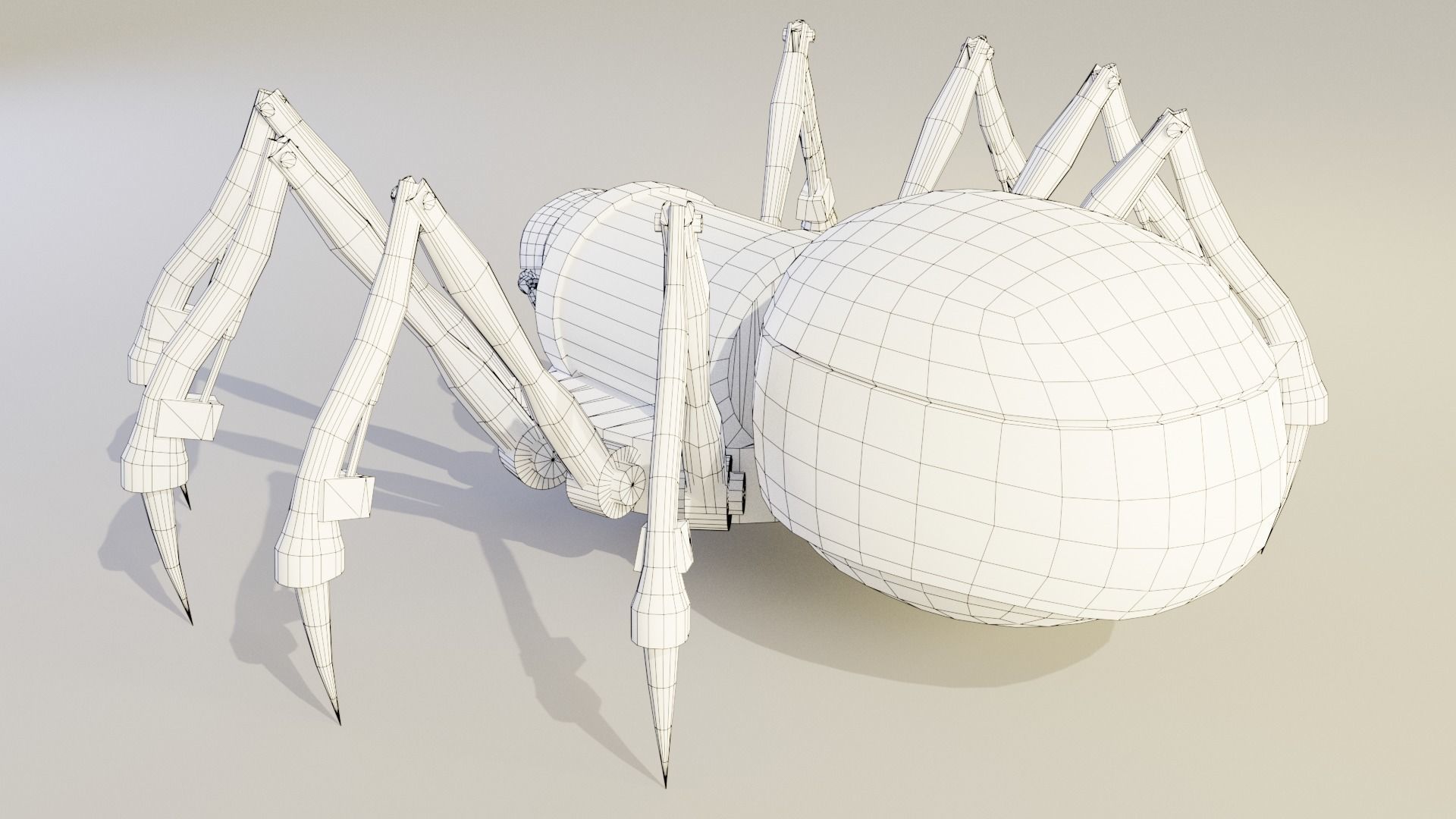 Mechanical Spider Low-poly 3D model_20