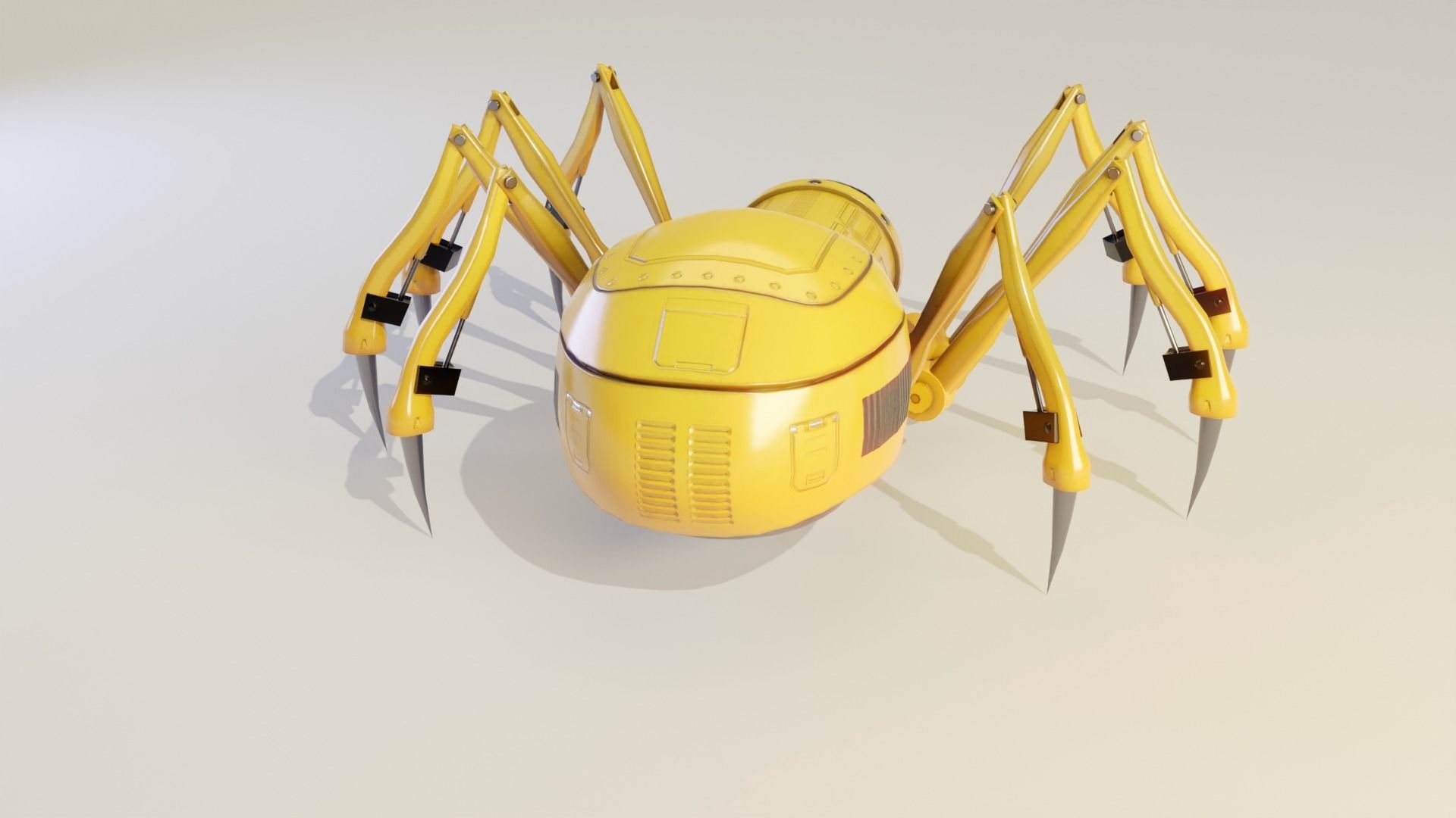 Mechanical Spider Low-poly 3D model_13