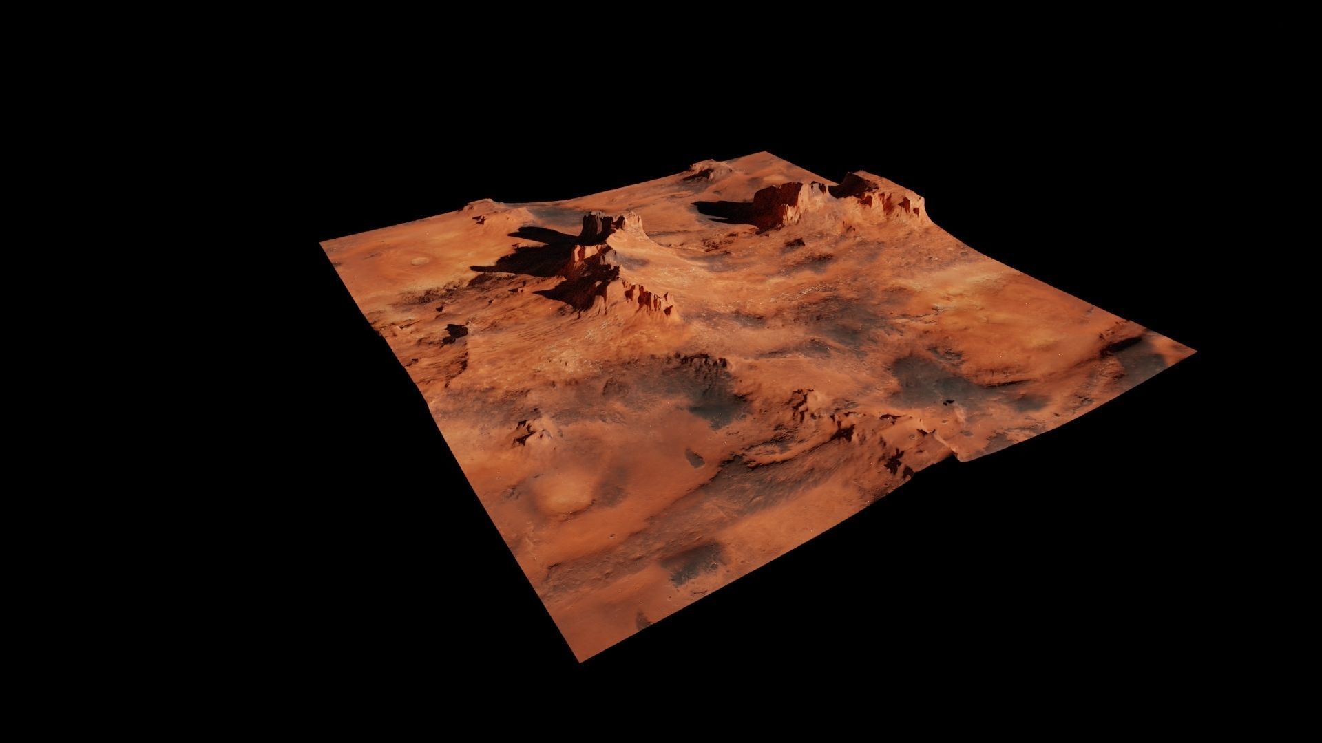 Planet Surface 3D model Mars Low-poly 3D model_6