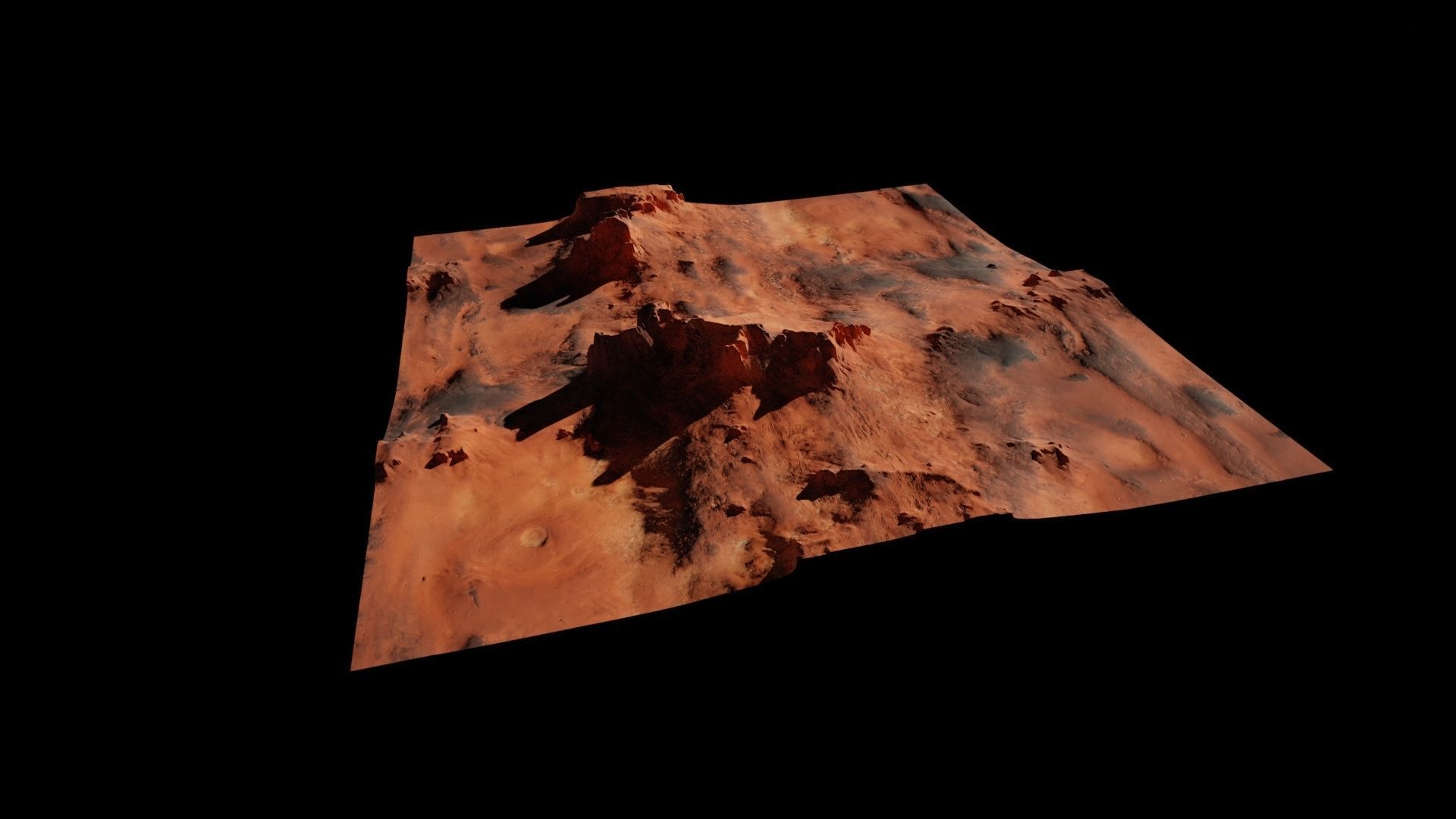 Planet Surface 3D model Mars Low-poly 3D model_10