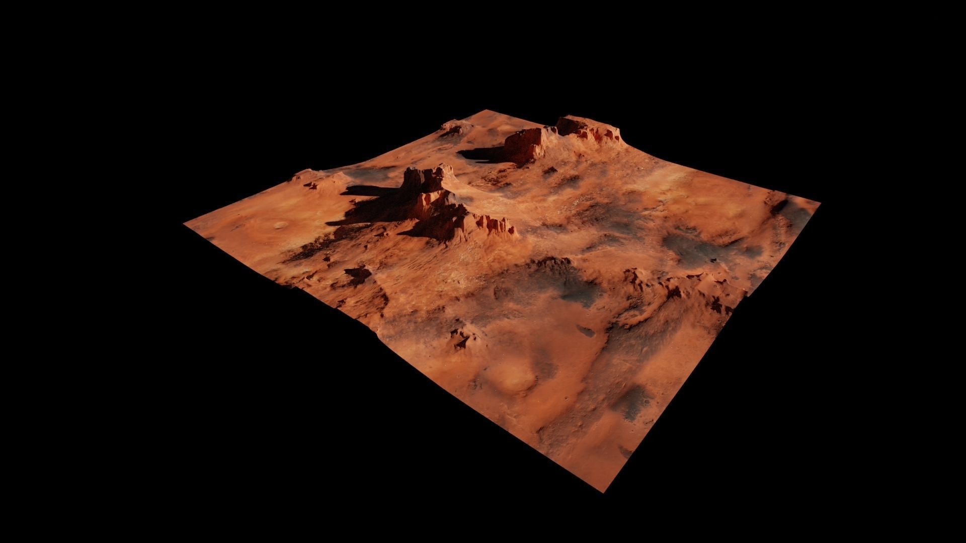 Planet Surface 3D model Mars Low-poly 3D model_7