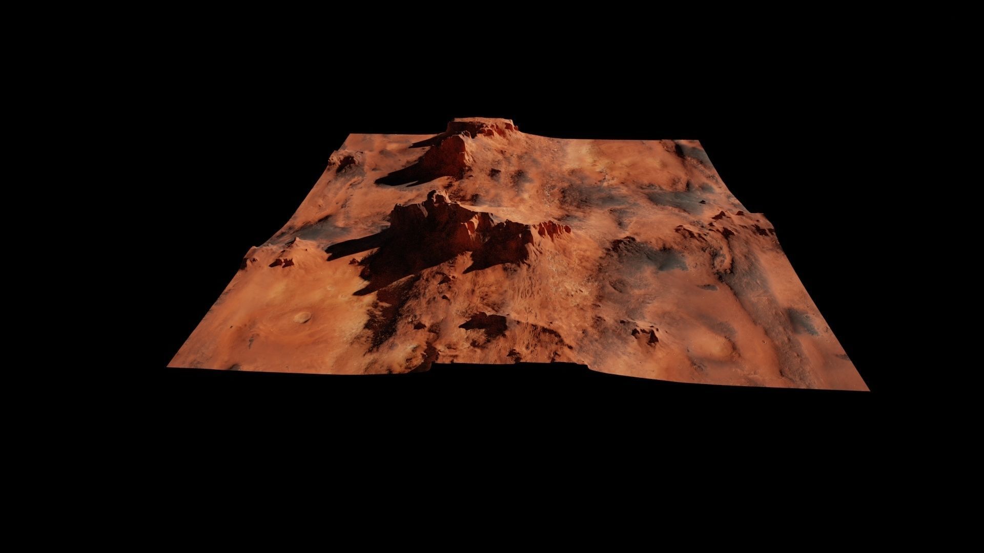 Planet Surface 3D model Mars Low-poly 3D model_9