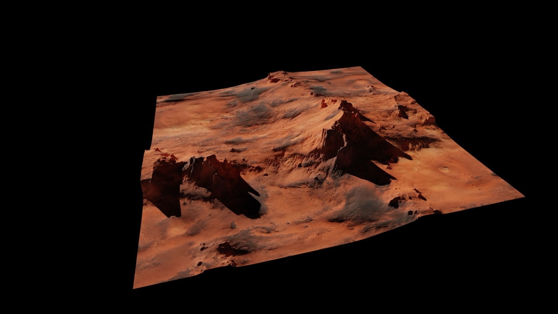 Planet Surface 3D model Mars Low-poly 3D model_15