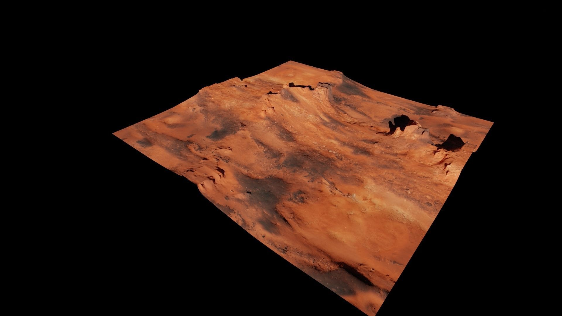 Planet Surface 3D model Mars Low-poly 3D model_2