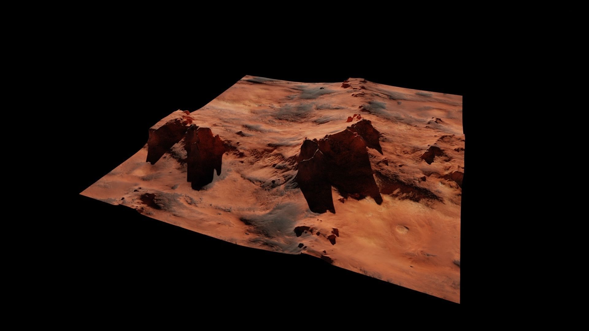 Planet Surface 3D model Mars Low-poly 3D model_13