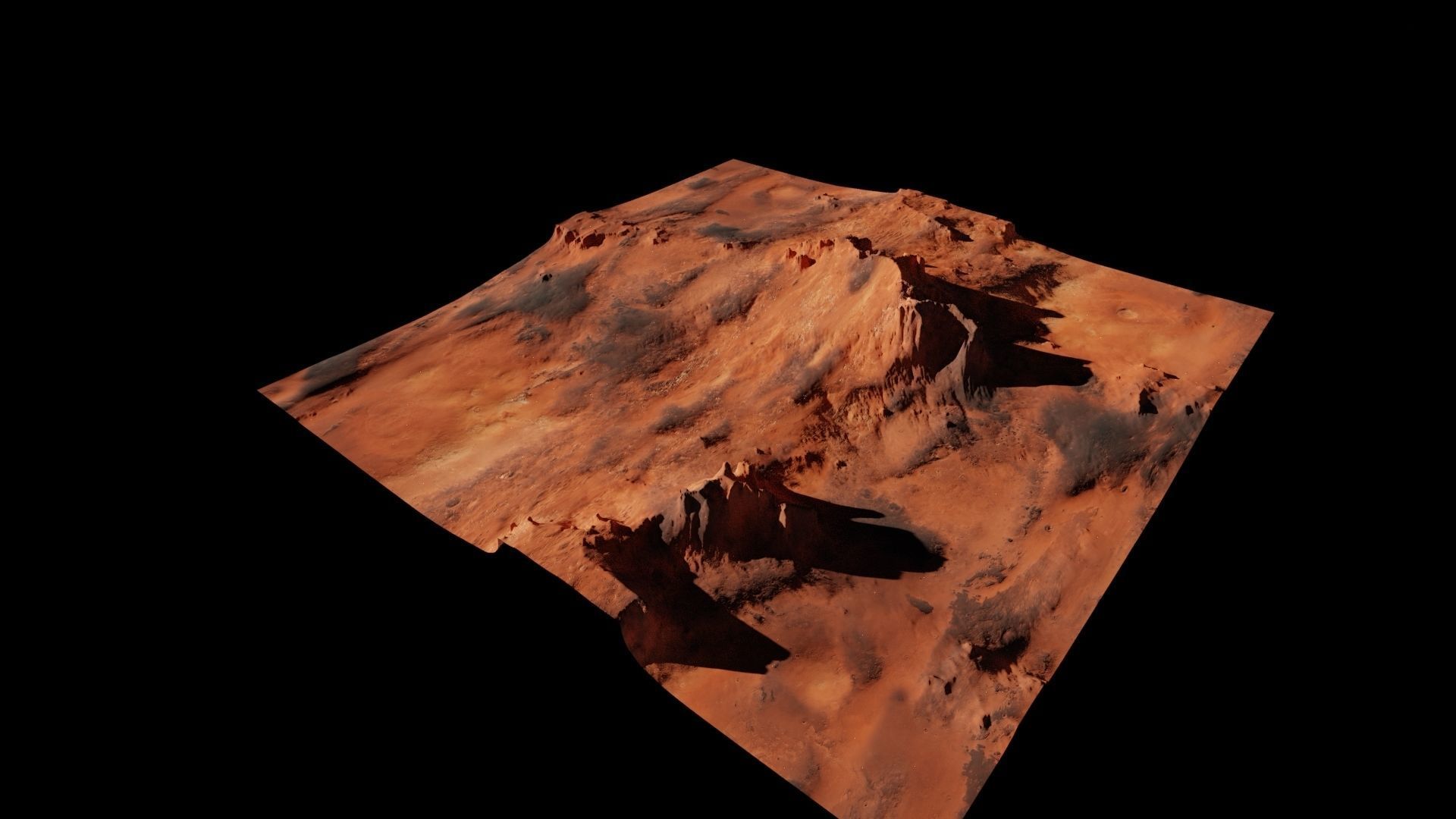Planet Surface 3D model Mars Low-poly 3D model_17
