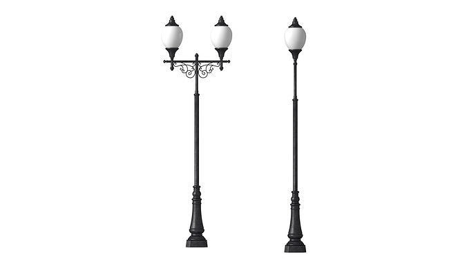 Lamp post pack 3D Model Collection