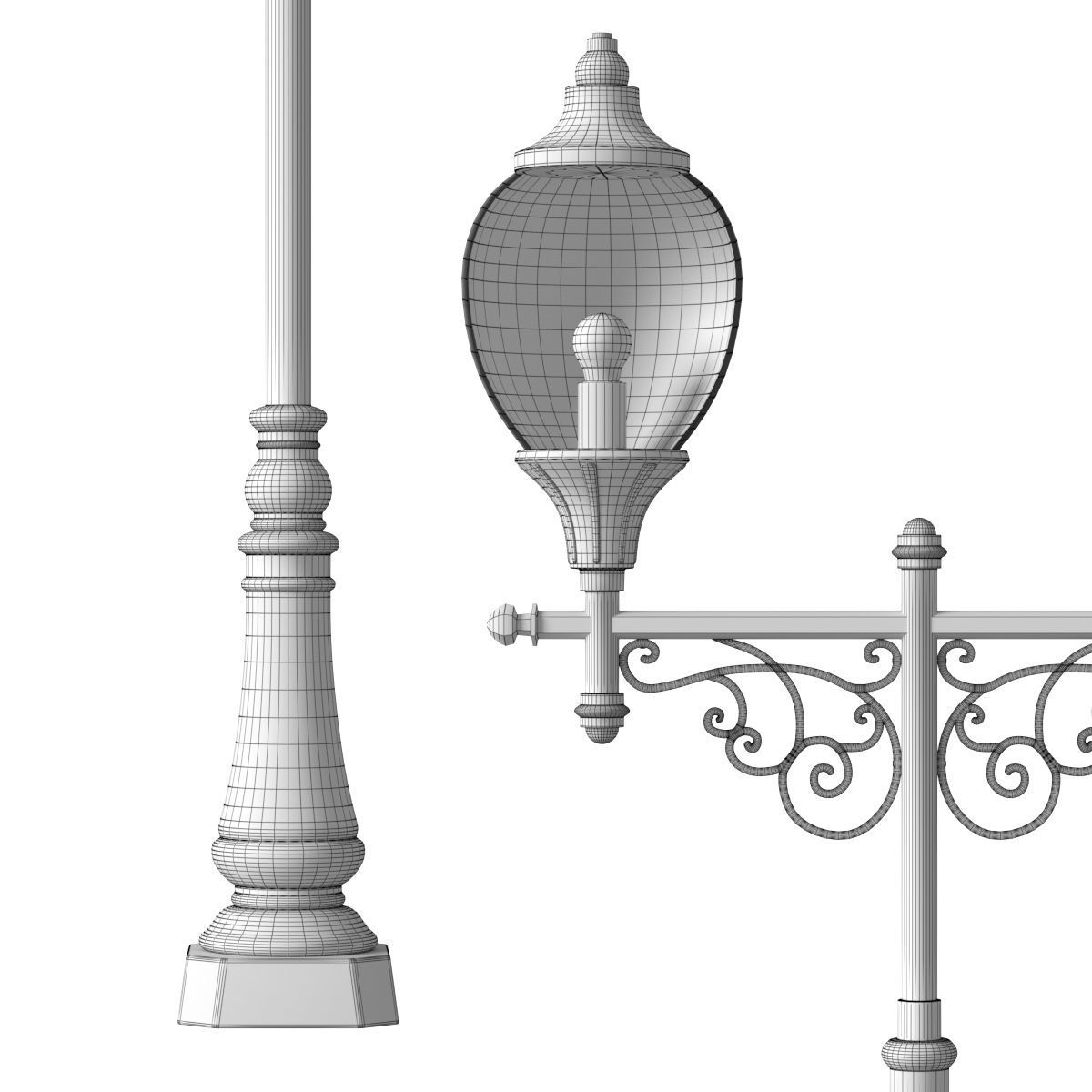 Lamp post pack 3D Model Collection_3