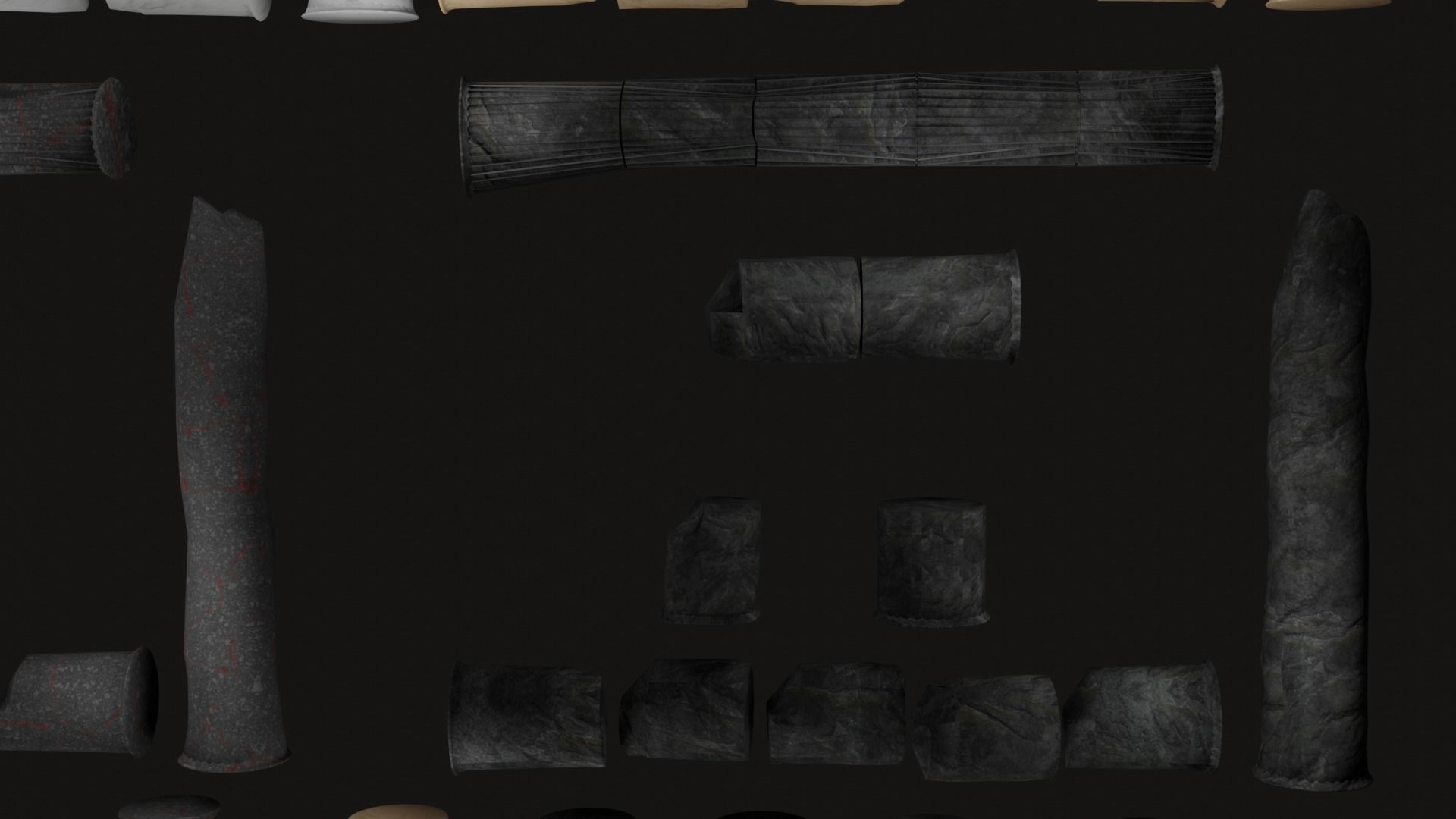 Roman and Greek columns 247 assets game ready low poly PBR Low-poly 3D model_8