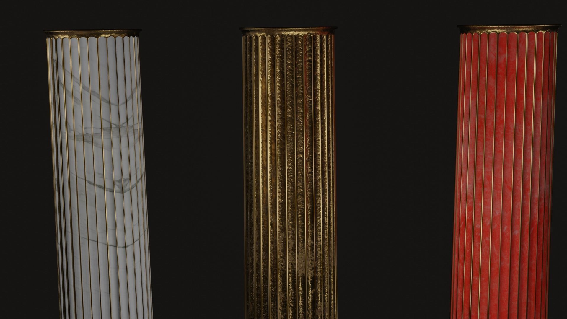 Roman and Greek columns 247 assets game ready low poly PBR Low-poly 3D model_19