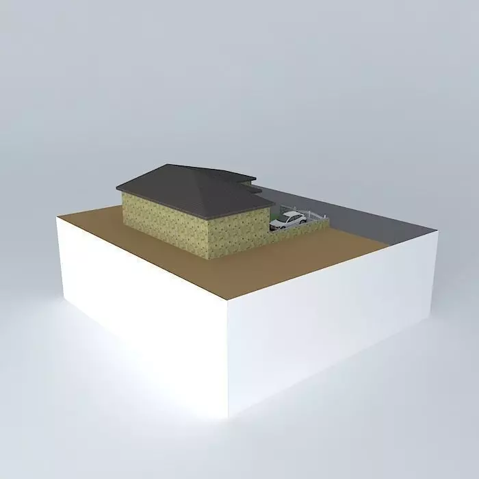Modern single house Free 3D model