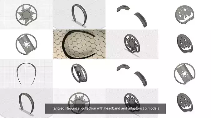 Tangled Repunzel collection with headband and adaptors