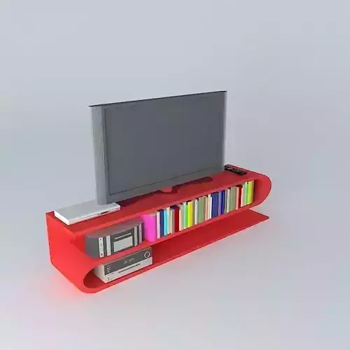 TV stand with remote control Free 3D model