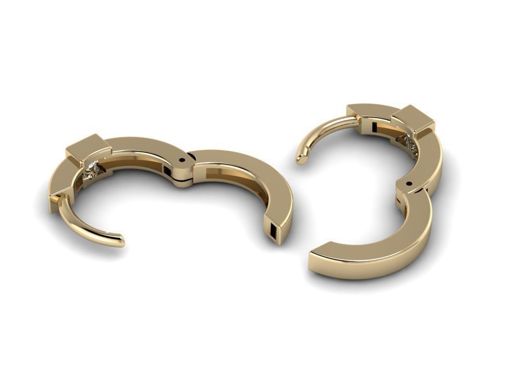 Earring jewelry 006 3D print model_11