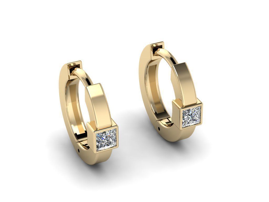 Earring jewelry 006 3D print model_4