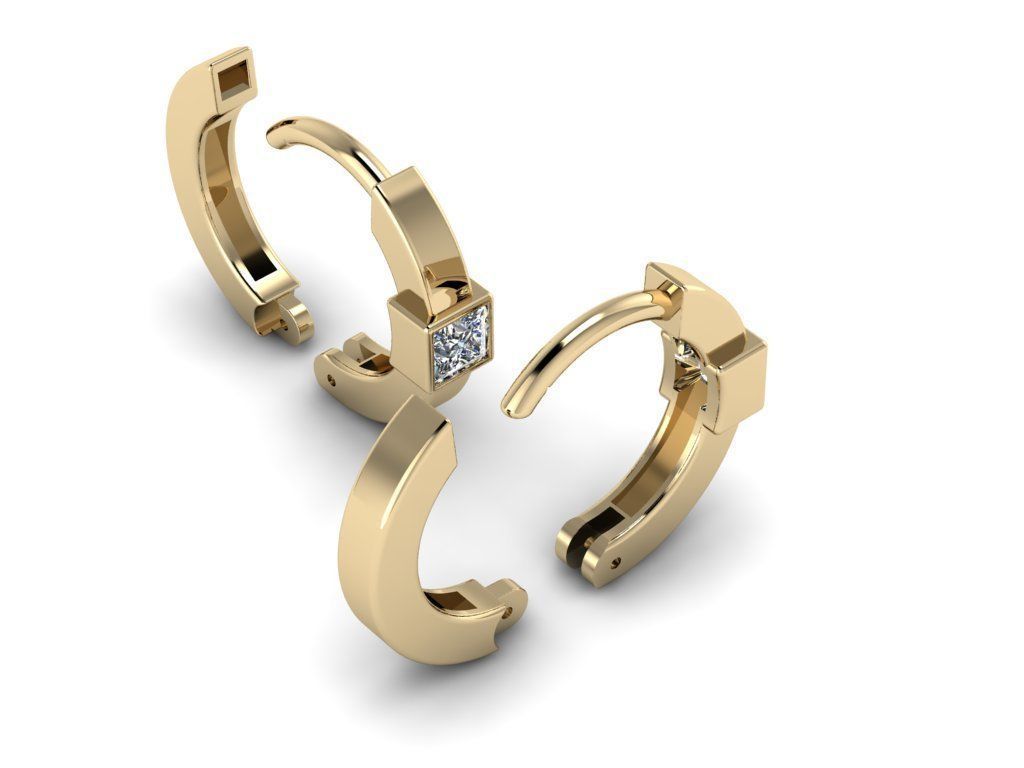 Earring jewelry 006 3D print model_7