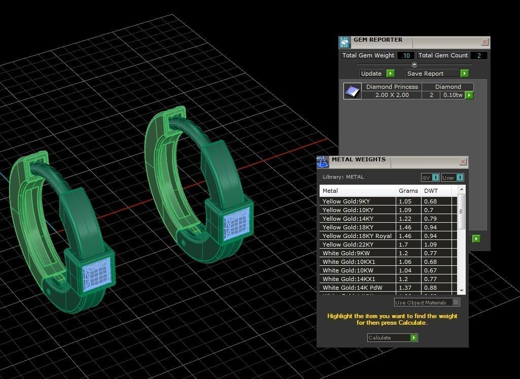 Earring jewelry 006 3D print model_1