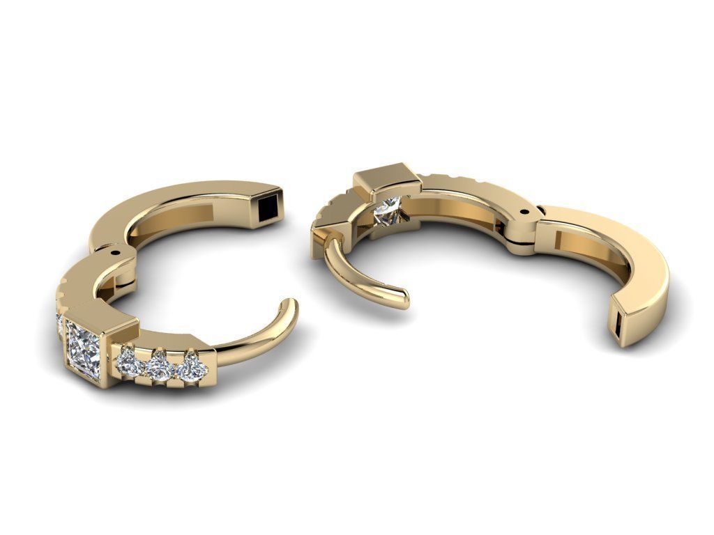 Earring jewelry  007 3D print model_5