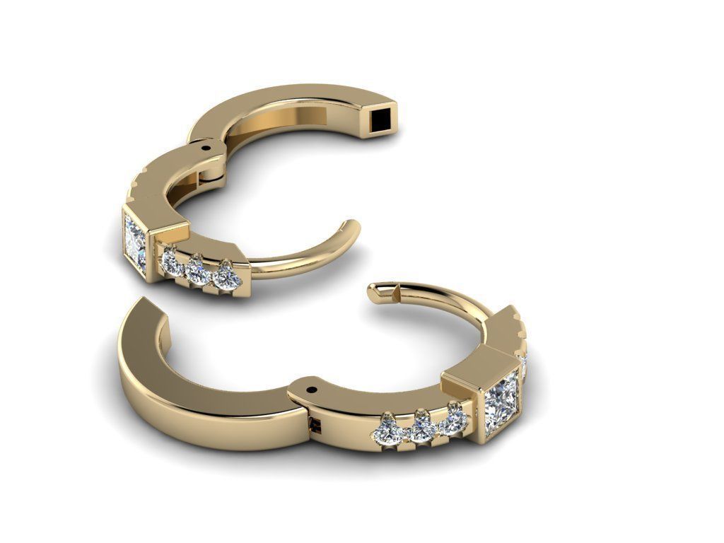 Earring jewelry  007 3D print model_3