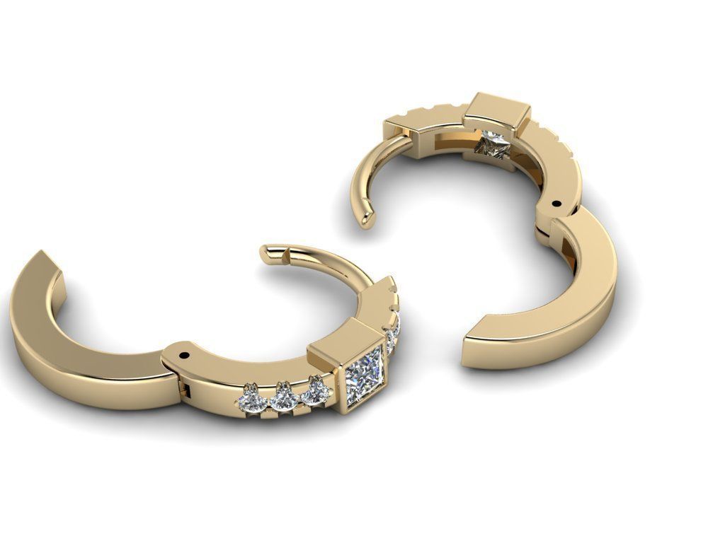 Earring jewelry  007 3D print model_4