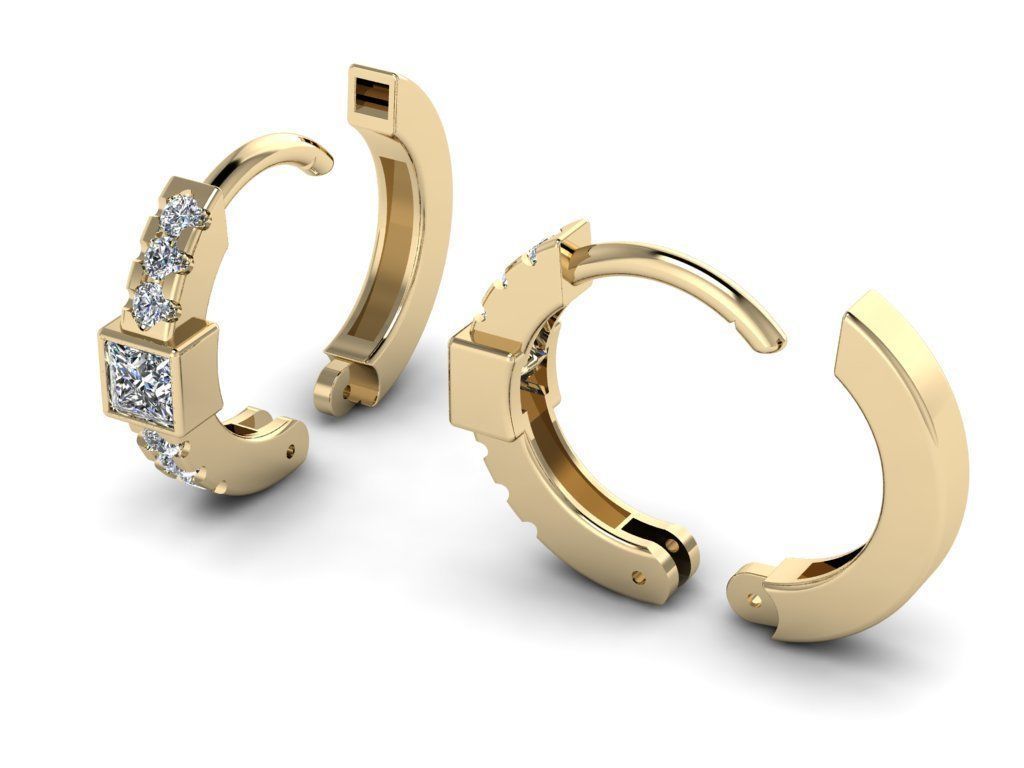 Earring jewelry  007 3D print model_2