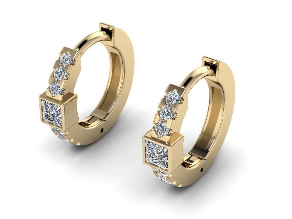 Earring jewelry  007 3D print model_9