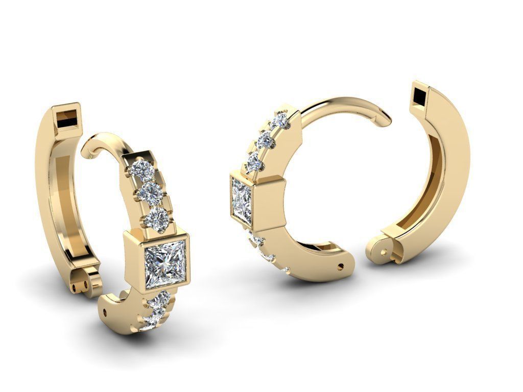 Earring jewelry  007 3D print model_11