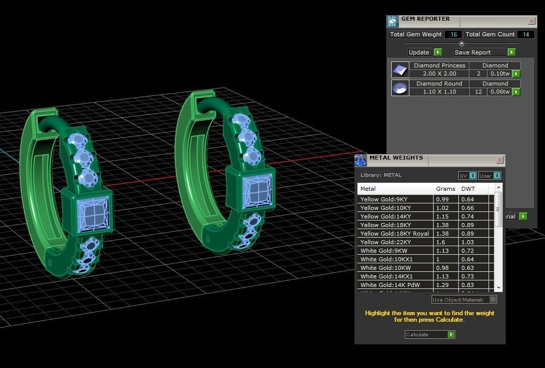 Earring jewelry  007 3D print model_1