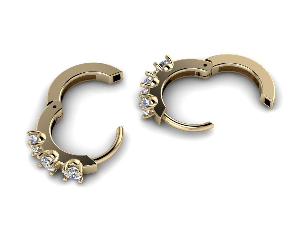 Earring jewelry  009 3D print model_4