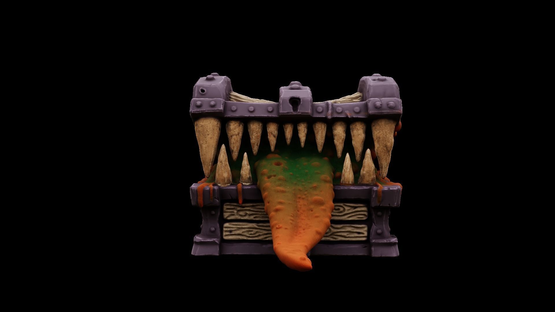 3D Printable  Mimic chest monster 3D print model_14