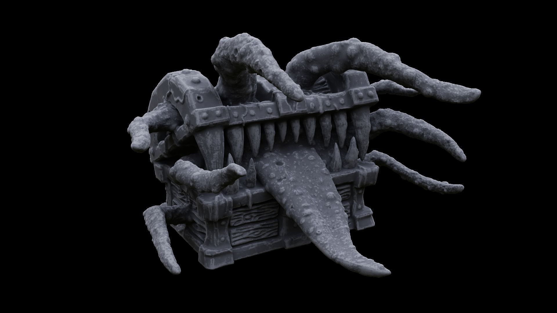 3D Printable  Mimic chest monster 3D print model_10