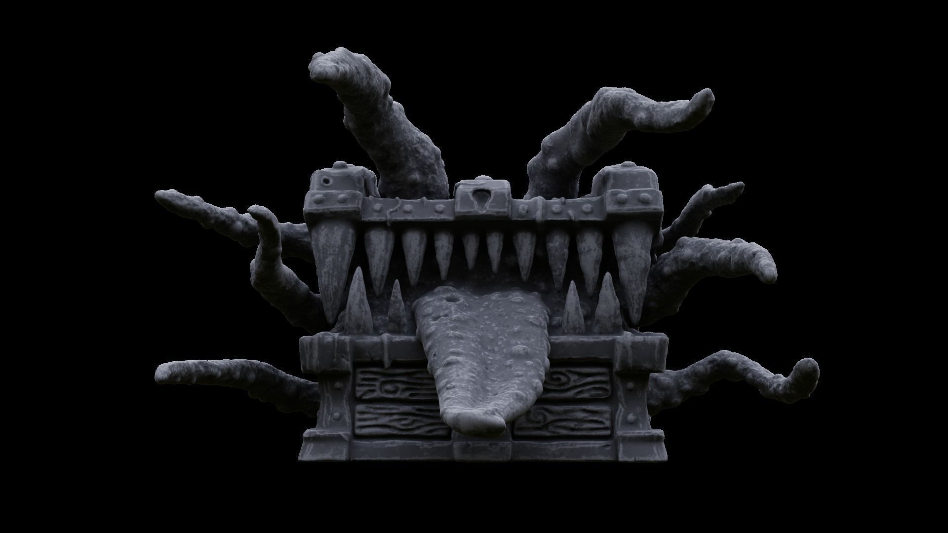 3D Printable  Mimic chest monster 3D print model_21