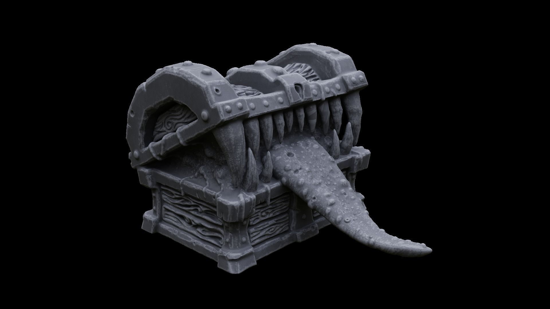 3D Printable  Mimic chest monster 3D print model_18