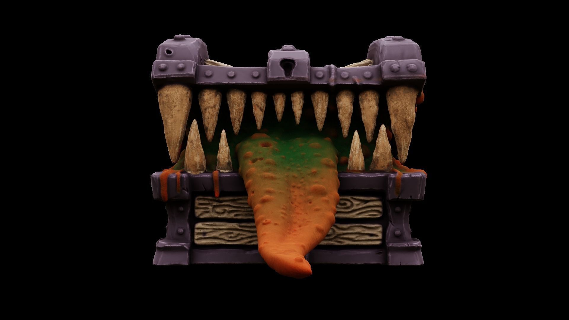 3D Printable  Mimic chest monster 3D print model_27