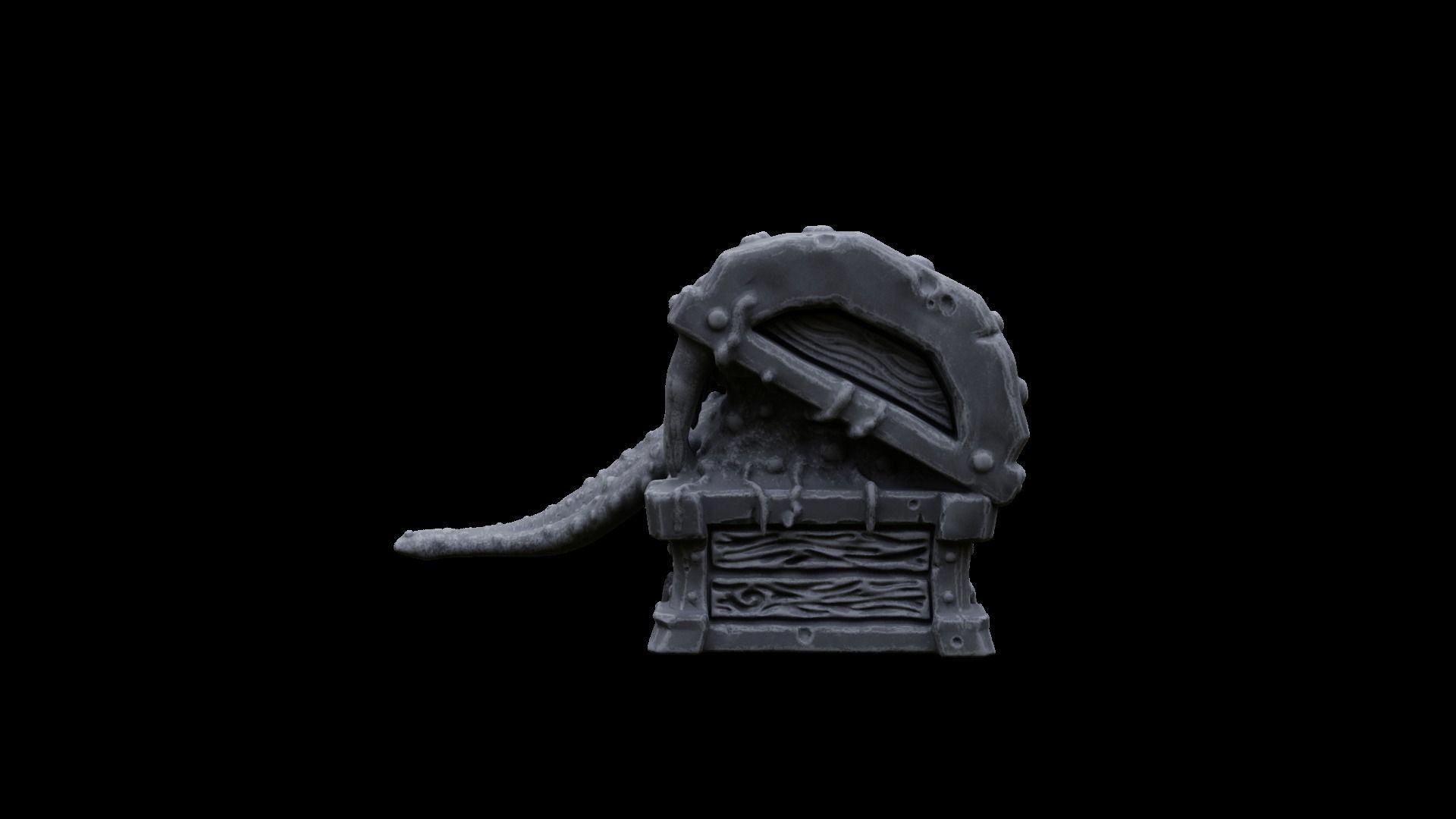 3D Printable  Mimic chest monster 3D print model_6