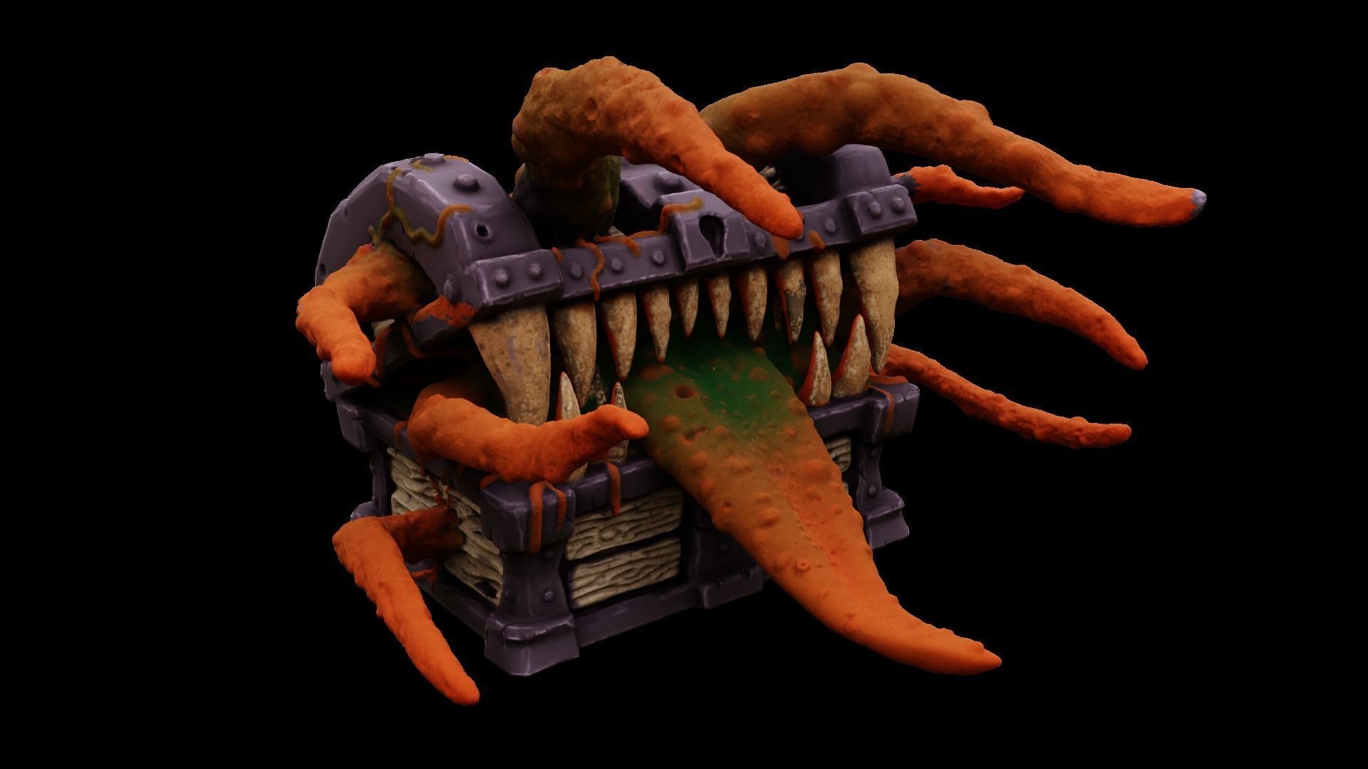 3D Printable  Mimic chest monster 3D print model_20